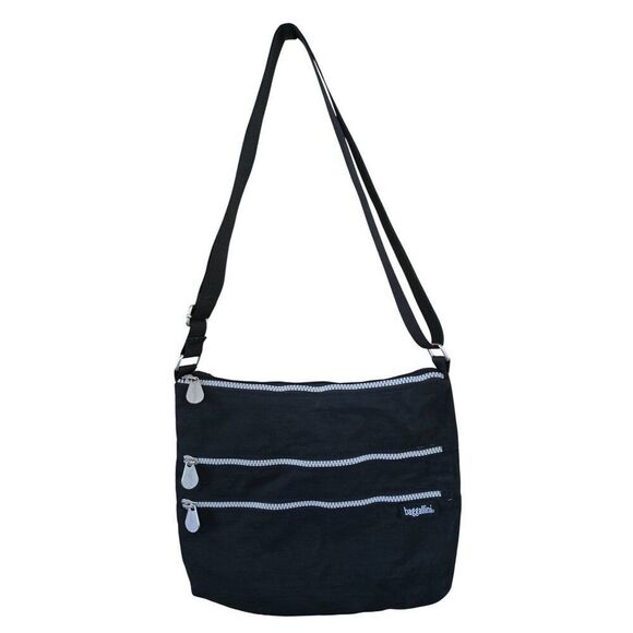 Baggallini Handbags - Baggallini Black Crossbody Bag Multiple Zippers Adjustable Strap versatile
